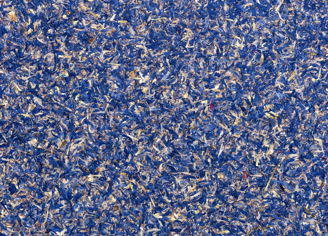 Muster von KORNBLUME BLAU Flachsvlies