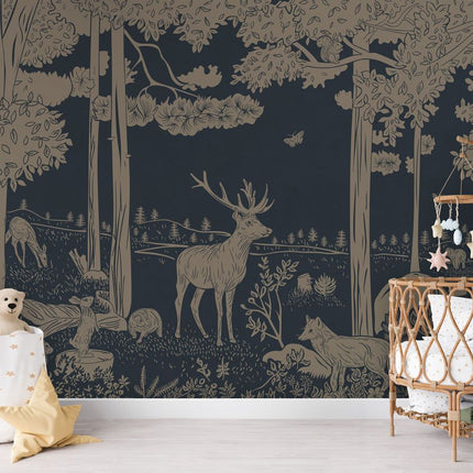 Monochrome Forest - Blue Vintage