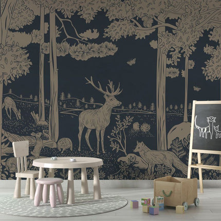 Monochrome Forest - Blue Vintage