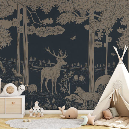 Monochrome Forest - Blue Vintage