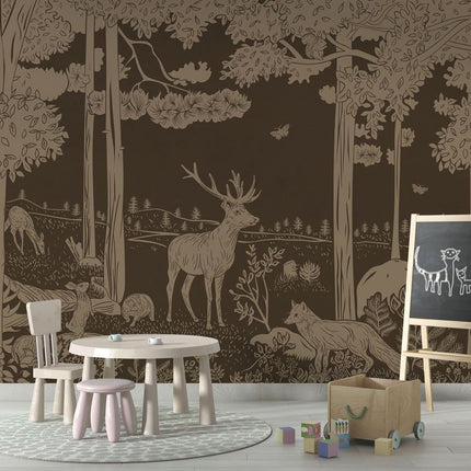 Monochrome Forest - Brown Vintage