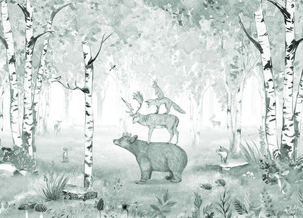 Muster 50 x 50 cm von Bear King blue 2055