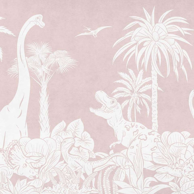 Muster 50 x 50 cm von Monochrome Dino - Pink