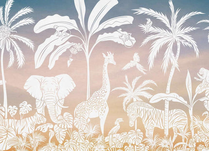 Muster 50 x 50 cm von Monochrome Jungle - Pink Sky