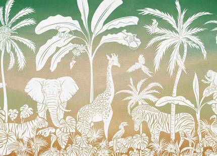 Muster 50 x 50 cm von Monochrome Jungle - Green Sky