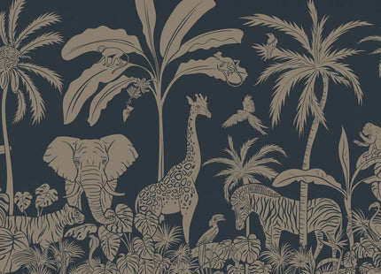 Muster 50 x 50 cm von Monochrome Jungle - Blue Vintage