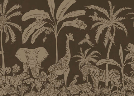 Muster 50 x 50 cm von Monochrome Jungle - Brown Vintage