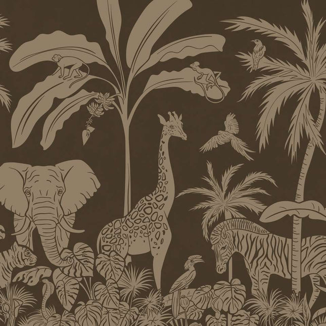 Muster 50 x 50 cm von Monochrome Jungle - Brown Vintage