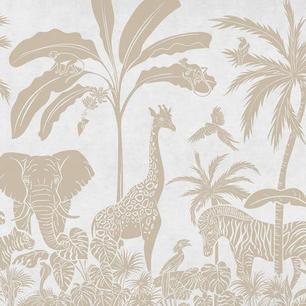 Muster 50 x 50 cm von Monochrome Jungle - White Vintage