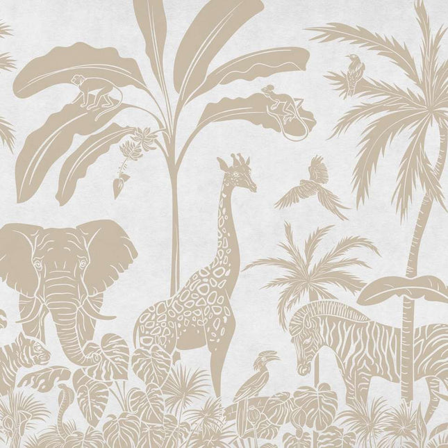 Muster 50 x 50 cm von Monochrome Jungle - White Vintage
