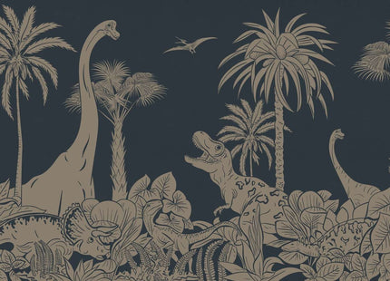 Monochrome Dino - Blue Vintage