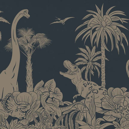 Monochrome Dino - Blue Vintage