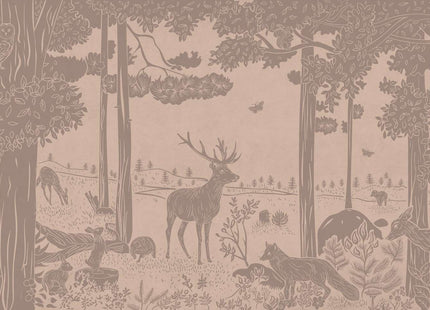 Monochrome Forest - Pink Vintage