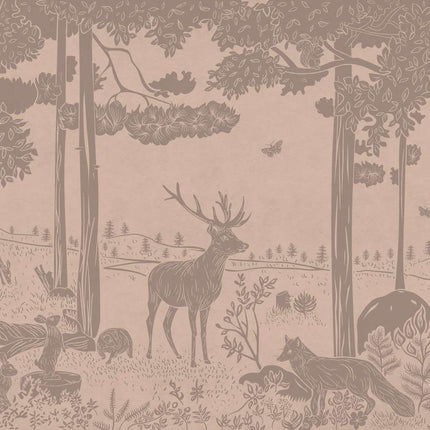 Muster 50 x 50 cm von Monochrome Forest - Pink Vintage