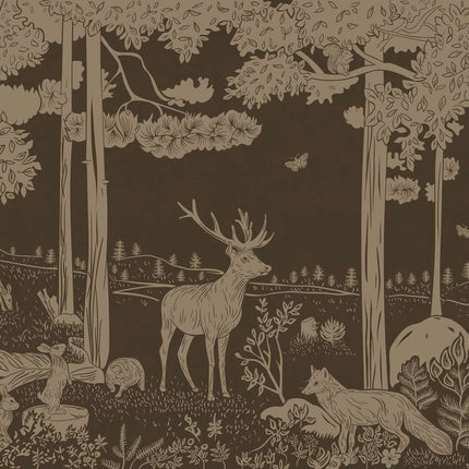 Muster 50 x 50 cm von Monochrome Forest - Brown Vintage