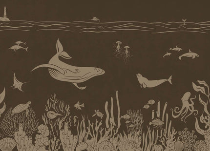 Muster 50 x 50 cm von Monochrome Sea - Brown Vintage