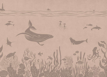 Muster 50 x 50 cm von Monochrome Sea - Pink Vintage