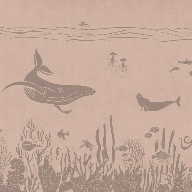 Muster 50 x 50 cm von Monochrome Sea - Pink Vintage